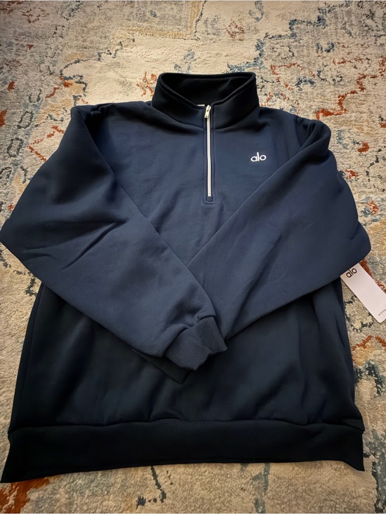 ALO Yoga Tops - Alo Yoga Accolade 1/4 Zip Pullover Sweatshirt Navy Blue NWT